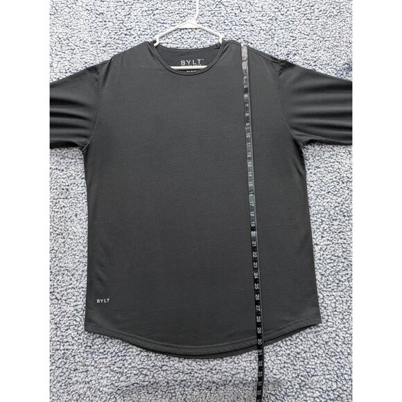 BYLT Drop Cut Long Sleeve Shirt Mens LG Athletic Gym Workout Running Boxing Gray - Picture 9 of 11